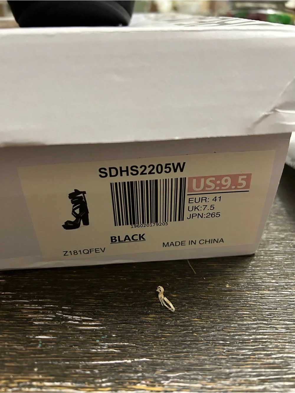 NIB/NWT Dream Pairs Suede Black Platform Block Heel Sandal with Sexy Ankle Tie
